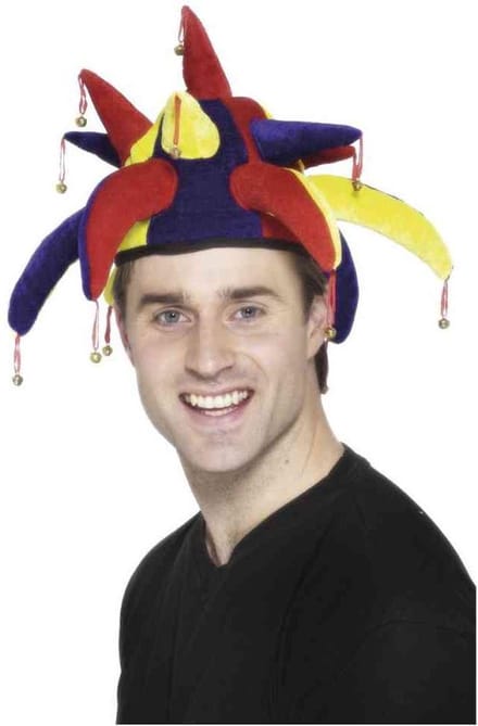 Smiffys Kostuum Hoofddeksel Jester Multicolours