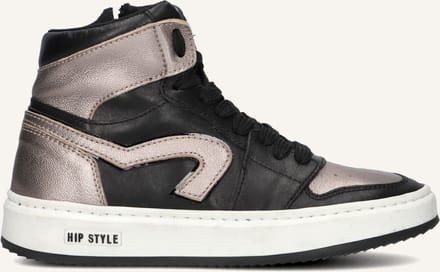Hip H1765 Sneakers Meisjes - Leren Sneaker - Zwart - Maat 32