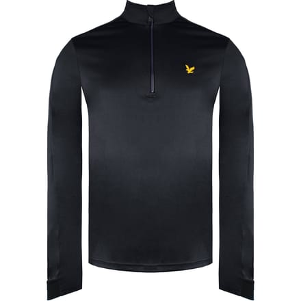 Lyle & Scott Long Sleeve 1/4 Zip Up Black Ventech Golf Mens Midlayer ML1240G Z366