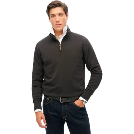 Superdry - Core sweatshirt met logo en halve rits - Heren - Truien