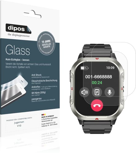 dipos – 2x Matte Pantserfolie geschikt voor Jugeman V10 | 9H Screenprotector