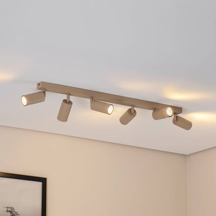 Luminex Plafondspot Link, beige, lengte 90 cm, 6-lamps.