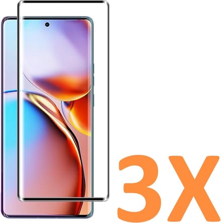 Volledige dekking Screenprotector Glas - Tempered Glass Screen Protector Geschikt voor: Motorola Edge 40 Pro - 3x