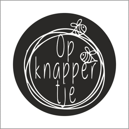 Sticker - "Opknappertje" - Etiketten - 47mm Rond - Wit/Zwart - 500 Stuks