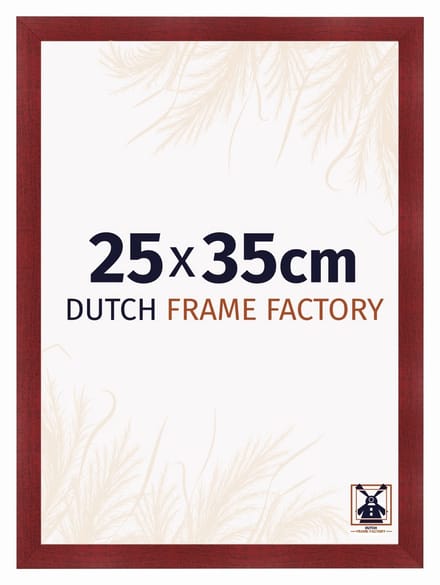 Fotolijst 25x35 cm - MDF - Wijnrood Geveegd - Praag