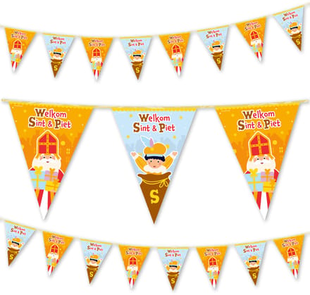 Q2P - Sinterklaas - Versiering - Slingers - Decoratie - Vlaggenlijn - Vlaggetjes
