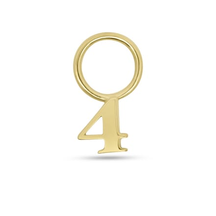 New Bling - 9NBG-O157-4 - 14K geelgoud – Bedel – Nummer 4