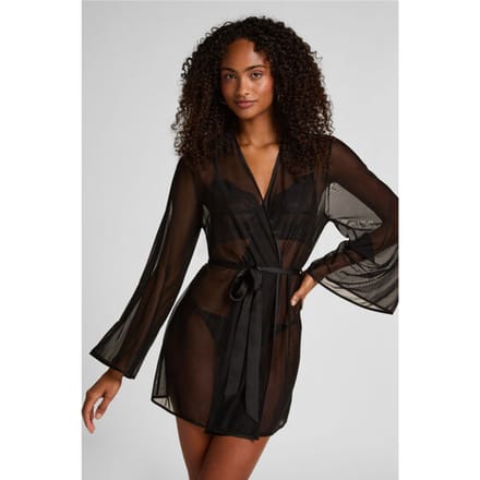 Hunkemöller Mesh kimono Imani Zwart