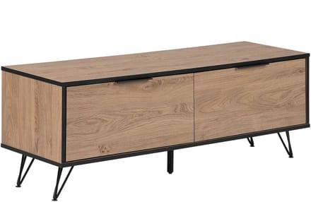 HALSTON - TV-meubel - Lichte houtkleur - Vezelplaat