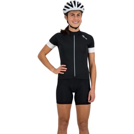 Rogelli Modesta Dames Fietsshirt - Korte mouw - Zwart/Wit