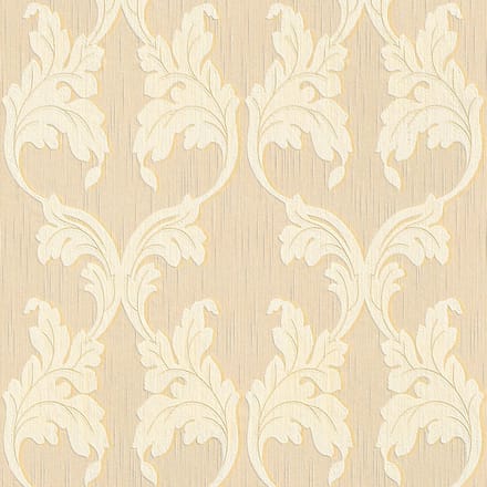 Textiel look behang Profhome 956282-GU textiel behang gestructureerd in textiel look mat beige geel 5,33 m2
