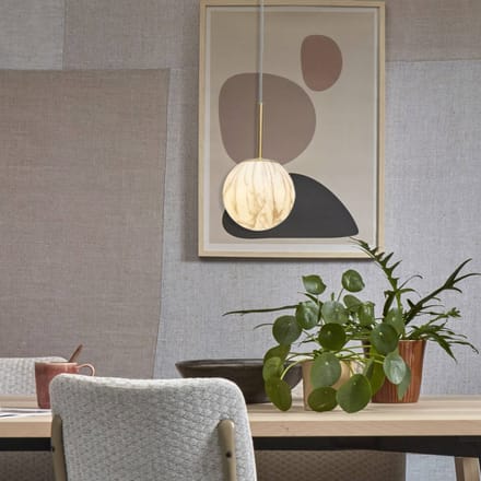it's about RoMi Hanglamp Carrara - Goud/Wit - Ø16cm - Modern,Luxe - Hanglampen Eetkamer, Slaapkamer, Woonkamer