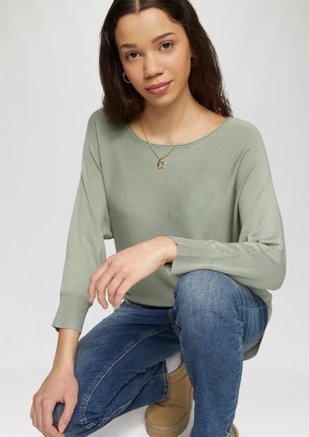 Dames viscose gemengde trui QS