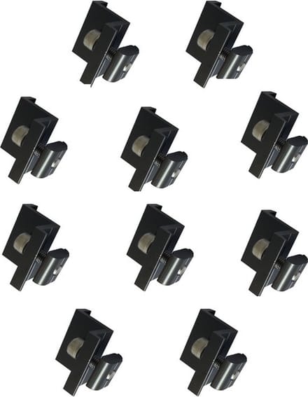 Solar panel eindeklem-zonnepaneel einde clamp-zwart-zonnepanelen einde haak-eindklem zonnepaneel 30mm-10 stuks-Eindklem voor zonnepanelen-RVS-solar end clamp