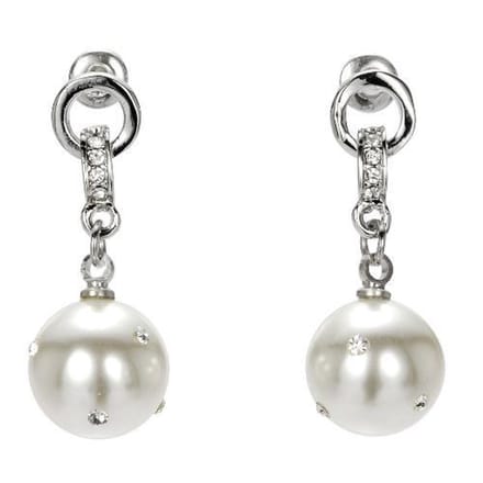 Behave - Oorsteker met Parel en Steentjes - 3 cm