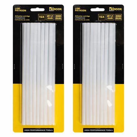Benson Lijmpatronen 8x200 mm - 30x - transparant - voor standaard lijmpistool