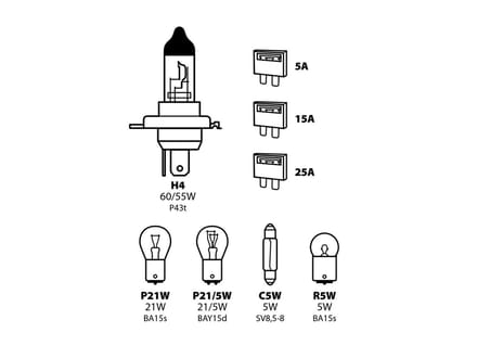 H4 Halogeen set 12V 60/55W