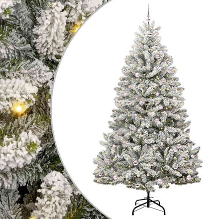 vidaXL Kunstkerstboom 270 cm 300 LED's Warmwit PVC en staal