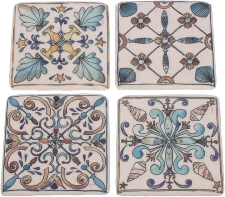 Onderzetters Portugese tegels, s/4, 9,5x9,5cm
