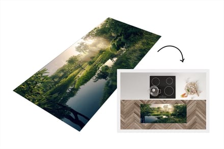 Keukenloper - Loper keuken - 3D - Bos - Bomen - 120x50 cm - Keukenloper vinyl