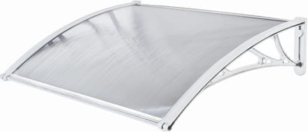 Polycarbonaat Luifel - Overkapping Deur - Bescherming Buiten - Weerbestendig Materiaal - 80 x 120 cm - Wit