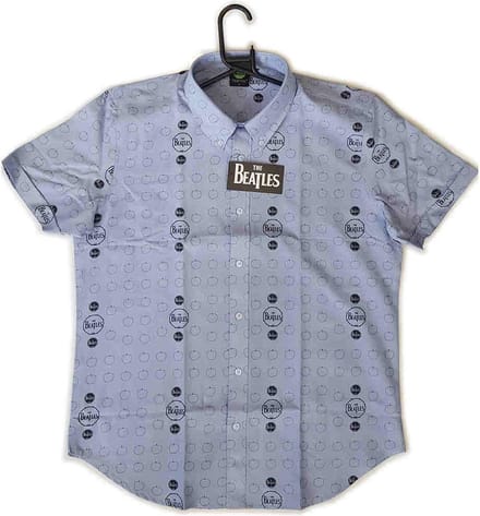 The Beatles Shirt -S- Drum And Apples Blauw