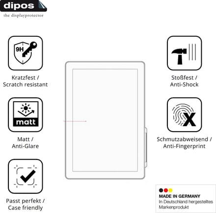 dipos – 2x Matte Pantserfolie geschikt voor IMIN D1 10.1 Zoll | 9H Screenprotector