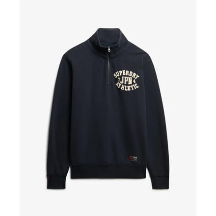 Superdry - Vintage Athletic sweatshirt met halve ritssluiting - Heren - Truien