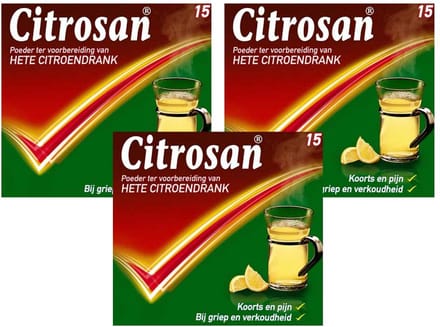Citrosan Hete Citroendrank - 3 x 15 sachets - Voordeelverpakking