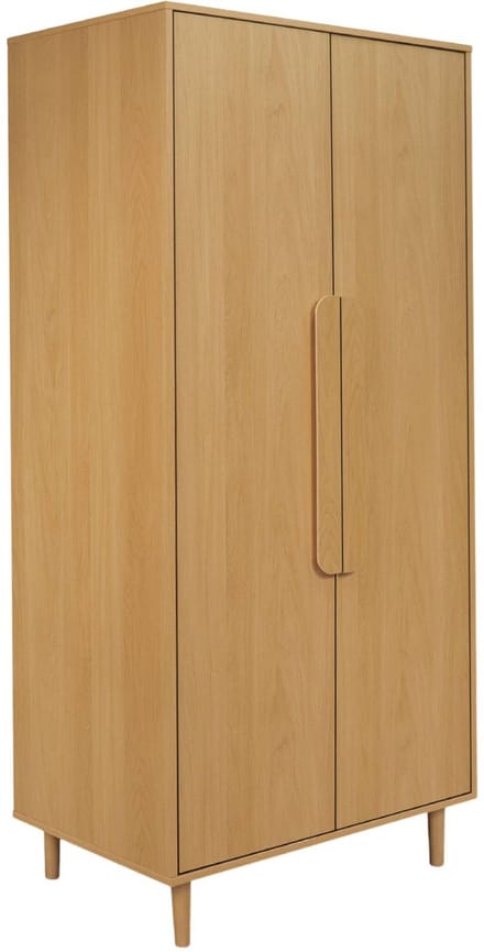 sweeek - Kledingkast houtdecor 2 deuren, plank en hangruimte 80cm - juliana