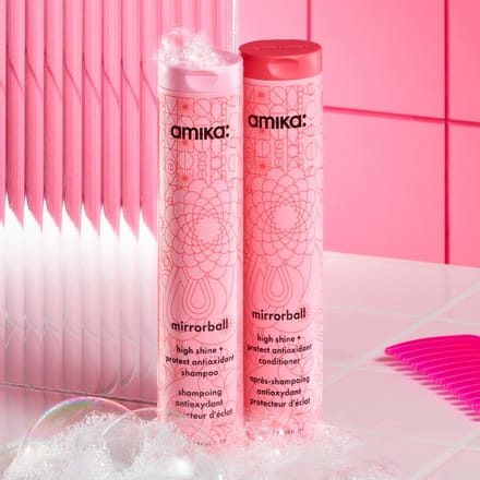 amika mirrorball high shine + protect antioxidant conditioner 60ml