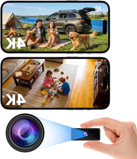 Mini Beveiligingscamera - Compacte Camera - Thuis Bewaken - 3 Verbindingsmodi - 48x48x20mm - Zwart