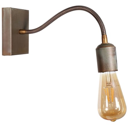 Moretti Luce Mite met flexibele arm - Orio wandlamp in messing