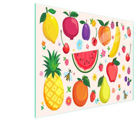TMK ArtDeko Serie - Snijplank - Glas - 52x30 cm - Fruitmotief