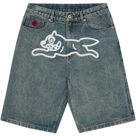 Denim shorts Icecream Running Dog