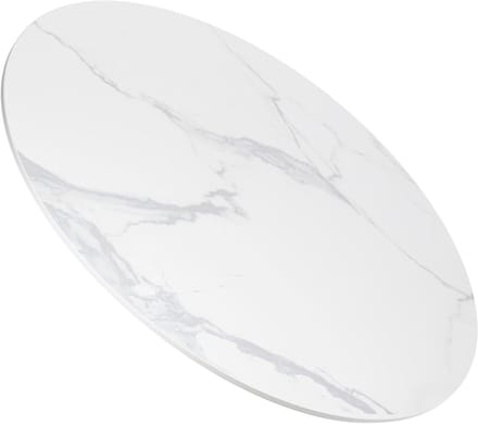 Rond Tafelblad - Gesinterd Steen Blad - Binnen en Buiten - Krasbestendig en Vlekwerend - 60 cm Diameter - Wit