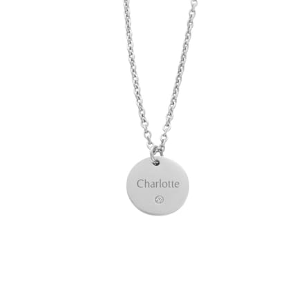 Ketting met Steentje en Naam Rosé goud