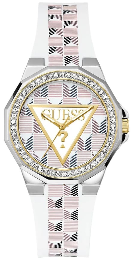Guess Resort GW0834L1 Horloge - Siliconen - Wit - Ø 38 mm