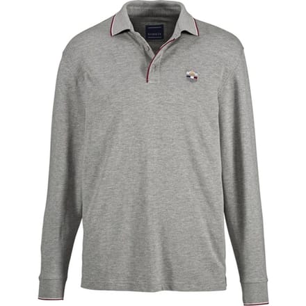 Babista herren Poloshirt Met Lange Mouwen - 58 - grijs - Plus Size