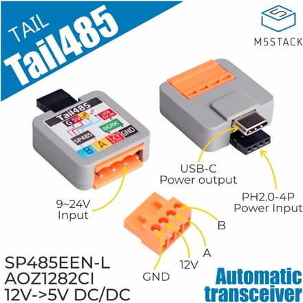 M5Stack officiële ATOM Tail485 - RS485-converter voor ATOM