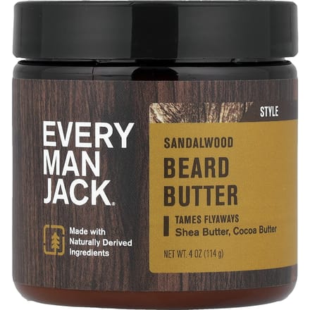 Every Man Jack, Baardboter, Sandelhout, 4 oz (114 gr) black
