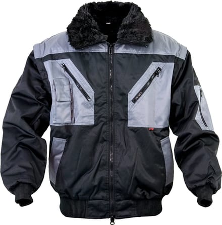 Craftland kleding zwart/grijs pilotenjack