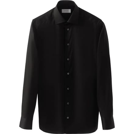 Eton Solid Signature Twill Shirt Lange Mouw Overhemden Zwart 100012342