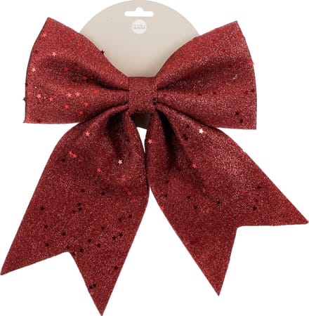 kerst-kerstversiering-Strik d.rood - l24xh28cm