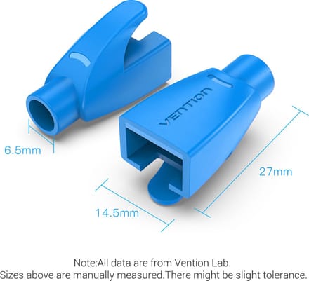 Vention RJ45 - Trekontlasting Boots - PVC - Zwart - 100 Pack