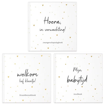 Fyllbooks Invulboeken voordeelset ‘Zwanger’ – Oker Dots