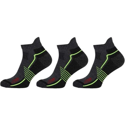STAPP Wandelsokken Sneaker - Active Outdoor Bamboe - 3 paar - Donkergrijs - Maat 47/50