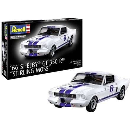 Revell Modelbouwpakket Auto - 07736 Shelby Ford Mustang GT 350 R 1966 - Stirling Moss - Rauto Plastic - 1:24 - Modelbouw