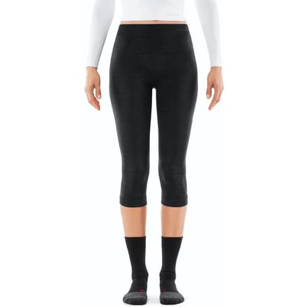 FALKE Wool-Tech 3/4 sneldrogend wol functioneel functioneel ondergoed dames zwart - maat L