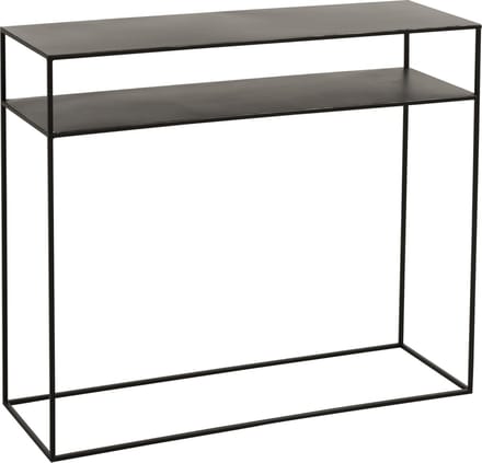 J-Line console Rechthoekig 2 Planken - metaal - zwart